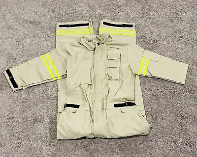 Firefighter Honeywell Mens Tan Coveralls Jumpsuit 2XL Reflective Stripes • $145.95