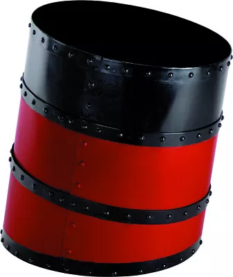 Cunard Line Ship's Funnel Wastebasket Trash Can 13  Red & Black Smokestack Decor • $118