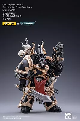 JOYTOY X Warhammer 40k Black Legion Chaos Terminator Gnarl 1/18 ACTION FIGURE • $127.49