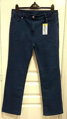 BNWT Women's DASH Classic Fit Denim Jeans 14R Blue • £45