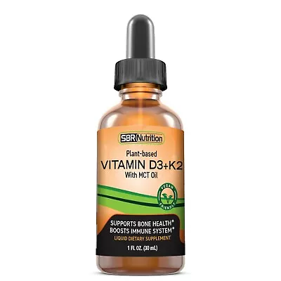 $18.99 • Buy MAX ABSORPTION Vitamin D3 + K2 (MK-7) Liquid Drops With MCT Oil For Vegans