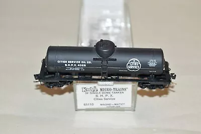 N Scale Micro-Trains Line Cities Services Oil 39' Single Dome Tank Car • $3