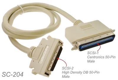 $22.95 • Buy 3ft SCSI-2 (HPDB50) Male To CN50 Male 25 Pair Molded Cable, CablesOnline SC-204