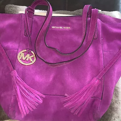 Michael Kors Purple Suede Handbag Very Rare 2013 • $35