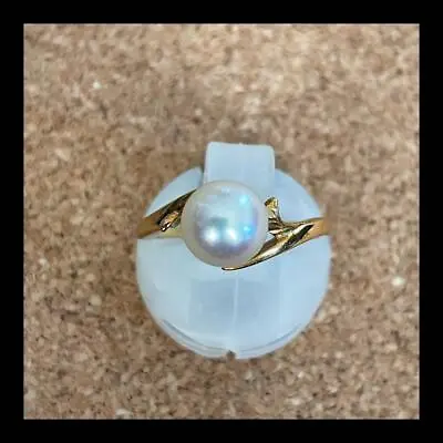 MIKIMOTO K18 Pearl Ring No. 7 Used No Accessories • $259.20