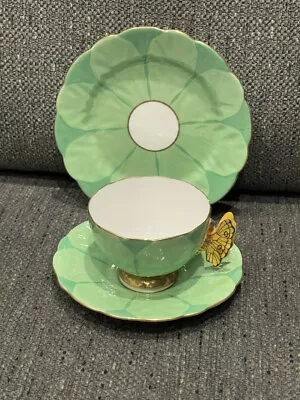 £499.99 • Buy Aynsley Butterfly Trio Tea Set. Pattern No B1791. Very Rare Colour.art Deco