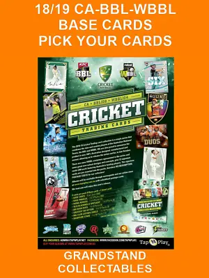18/19 Ca-bbl-wbbl Base Cards Pick Your Cards Complete Your Sets • $1