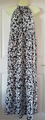 NEW George Halter Neck Tiered Maxi Dress Sz 16 Summer Holiday Cruise Beach  • £9.99