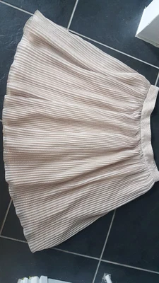 £3.99 • Buy New H&M Champagne & Gold Spots Pleated CHIFFON Short Skirt Size 8 EUR 36 NWOT 