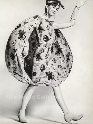 1957 Vintage RICHARD AVEDON Female Fashion Cape Dress Duotone Photo Art 16x20 • $178.32