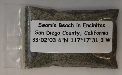 Swamis Beach  Highly Magnetic Sand Sample Encinitas San Diego Approximately 30ml • $2.99