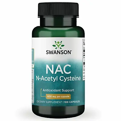 £14.98 • Buy N-Acetyl Cysteine NAC 600mg 100 Capsules Liver And Lung Support Swanson