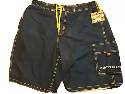 American Crown Swim Trunks Mens XL Shorts Blue Myrtle Beach Embroidered Pocket • $13.59