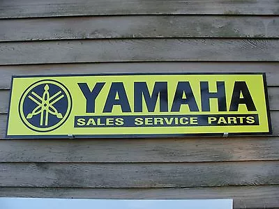 Vintage Style Yamaha Motorcycle Metal Dealer/service Sign 1'x46 Garage Art/decor • $72.99