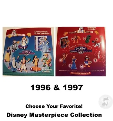 McDonald's 1996-1997 Vintage Disney Masterpiece Collection VHS Figures-Choose! • $8