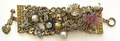 Betsey Johnson VINTAGE Costume Jewelry  Pink Nutcracker Bracelet 6 Inch  #21 • $84.99