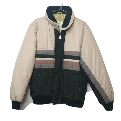 $27.88 • Buy VTG 80’s Pacific Trail Sportswear Men’s Puffer Brown Striped Jacket Size Large