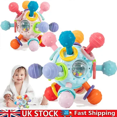 Baby Teething Toys For Babies 3-6-12 Months Sensory Rattle Chew Grasping Toys • £7.42