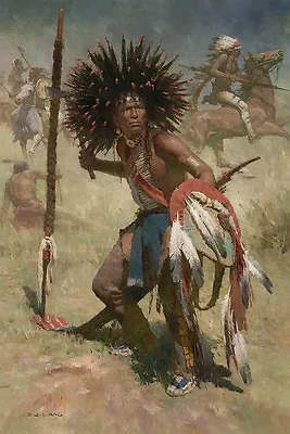 Z S Liang LAKOTA SASH BEARER 1848 Native American Lakota Giclee Canvas #34/35 • $637.50