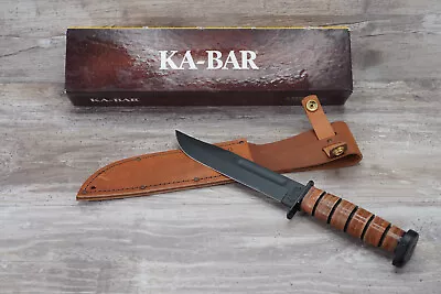 Ka-Bar 1317 Dog's Head Utility Knife W/Leather Sheath • $99.99