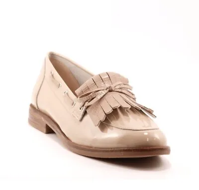 Caprice Slip On Loafer Shoe 9-24200-21 Beige Patent Leather UK 5 G BNIB RRP £70 • £35