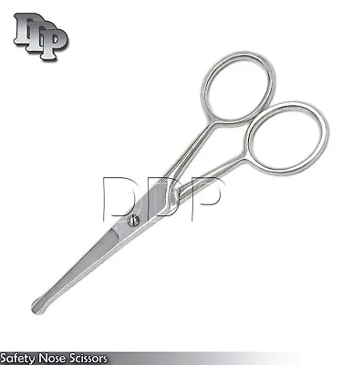 Nose Hair Scissors 3.5  Mustache Ear Trimmer Tip Stainless Steel New Instruments • $7.10