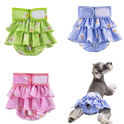 $35.33 • Buy 3 Pack  Pet Dog Hygiene Diapers Nappy Reusable Washable Underwear Sanitary Pants