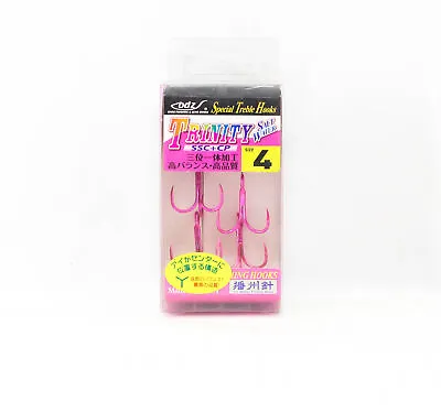 ODZ ZH-31 Treble Hook Trinity Pink Size 4 6/pack (2353) • $10.80