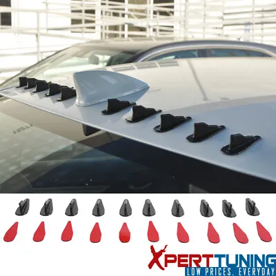 $9 • Buy Roof Shark Fins Spoiler Wing Kit 10Pc Vortex Generator Evo-Style PP