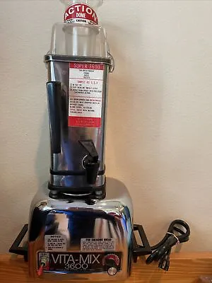 Vintage VitaMix 3600 Stainless Steel Blender Mixer Industrial Quality Tested • $78.88
