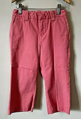 £13.72 • Buy Gap Kids Pants Chinos Girls Sz 6 Adjustable Pink Crop Coral Cotton Pedal Pusher