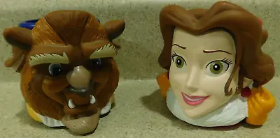 $49.49 • Buy VTG Applause Disney Beauty And The Beast Plastic Cup Set Beast And Belle