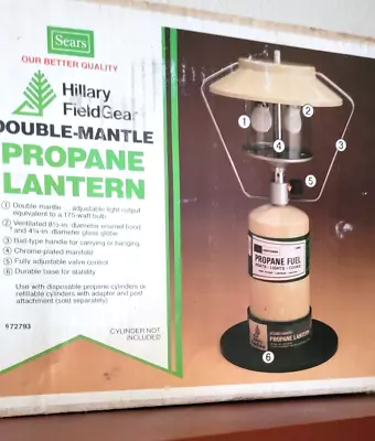 Vintage SEARS HILLARY FIELDGEAR Double Mantel Propane Camping Light 72793 • $50