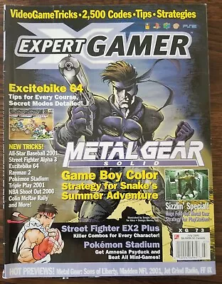 Expert Gamer Magazine  # 73 July 2000  Metal Gear Solid Hints Playstation Codes • $9.99