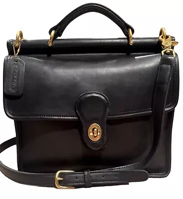 Vintage Coach Willis 9927 Black Leather Crossbody Bag Costa Rica • $135