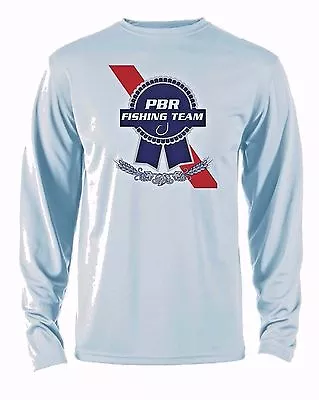 PABST BLUE RIBBON Microfiber Long Sleeve Fishing Shirt UPF Sun Shirt • $19.99