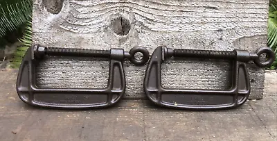 RARE 2 X Vintage G Clamp 4” BAHCO 261 SWEDEN B A HJORTH Old Tool • $60