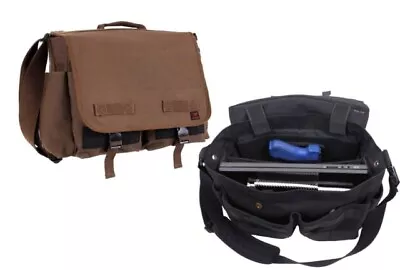 Black Or Brown Concealed Carry Messenger Bag - Rothco Undercover CCW Canvas Bags • $35.99