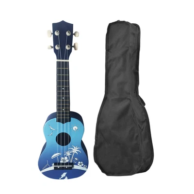 $45.95 • Buy 21-inch  Soprano Ukulele With Gig Bag 4 Strings Basswood Plywood A1F8