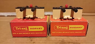 Triang Hornby R394 OO Gauge Tan Hydraulic Buffer Stops X2 Job Lot Free P&P • £12