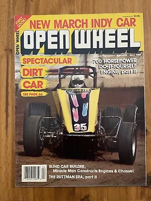 Open Wheel Magazine April 1988 Spectacular Dirt Car 700 HP  Engine Part 2 • $1.99