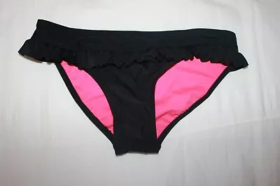 OP Ocean Pacific Small Black Ruffle Bikini Bottom Junior's Size Small 3-5 • £8.66