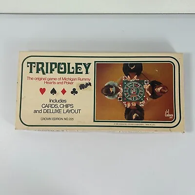 Vintage Tripology Board Game Michigan Rummy 1969 Cadaco One Mat • $14.36