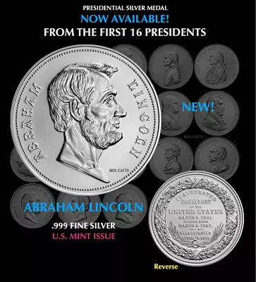 $91.88 • Buy Presidential Silver Medal / 16th / ABRAHAM LINCOLN / US Mint Issue / OGP W/COA
