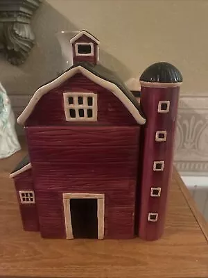 Vintage Kitchen Prairie Red Barn With Silo Cookie Jar • $9.99
