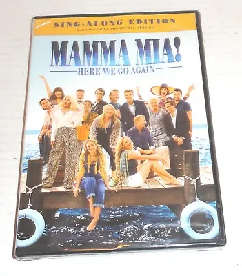 Mamma Mia! Here We Go Again Sing-Along Edition Widescreen DVD NEW • $3.39
