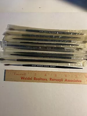 Lot Of 10 NOS / Vintage 1/8” Paramount Artist Paint Brushes - US Military Issued • $9.99