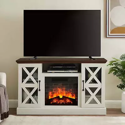 Electric TV Stand Fireplace Entertainment Center Displays Media Console Table US • $210.89