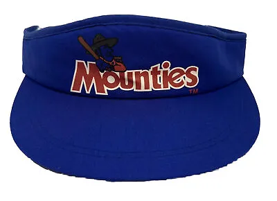 Vintage Lethbridge Mounties Visor Hat Cap Blue Pioneer League Baseball MiLB Mens • $19.99