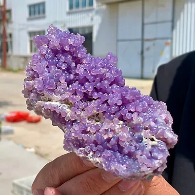 278g Natural Purple Grape Agate Quartz Crystal Granular Mineral Specimen • $0.99
